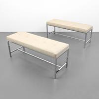 Pair of Benches Attributed to Milo Baughman - Sold for $1,375 on 03-03-2018 (Lot 486).jpg